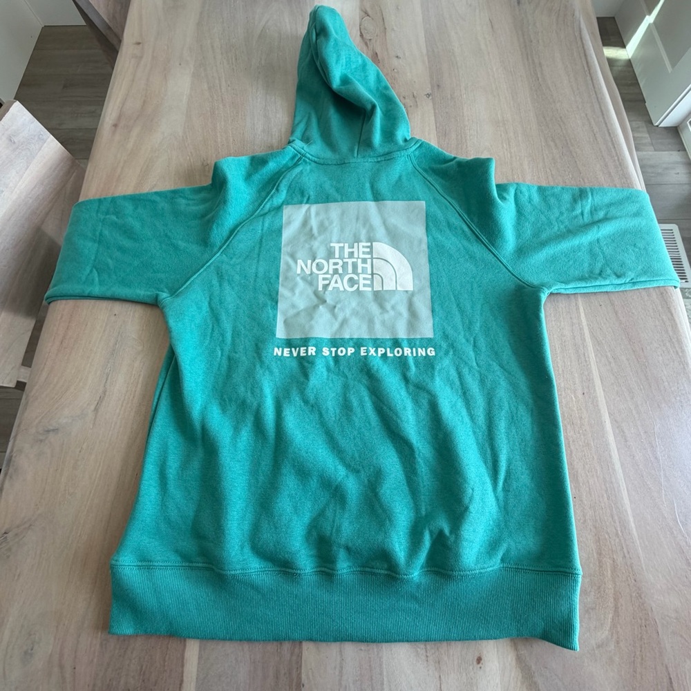 NEW The Northface Seafoam Green Never Stop Exploring Hoodie Pullover Size Large
